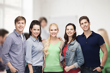 Image showing group of standing smiling students