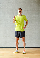 Image showing smiling man in gym