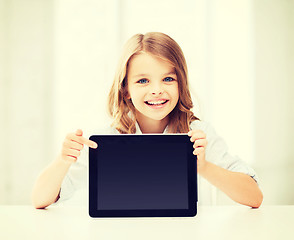 Image showing girl with tablet pc at school