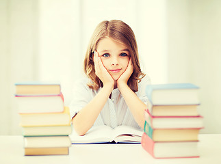 Image showing student girl studying at school