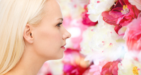 Image showing clean face of beautiful young woman