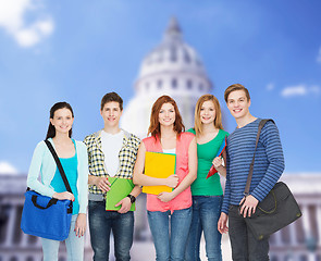 Image showing group of smiling students standing