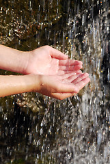 Image showing Water in hands