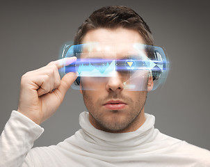 Image showing man in futuristic glasses