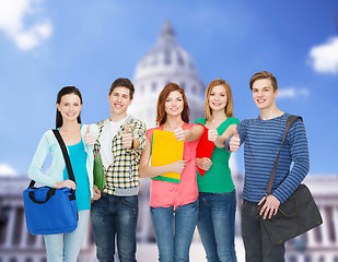 Image showing group of smiling students standing