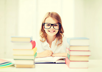 Image showing student girl studying at school