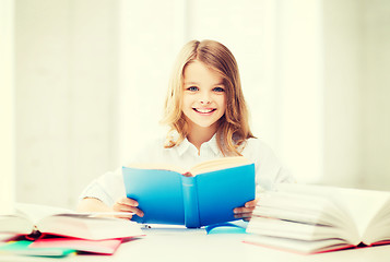 Image showing student girl studying at school