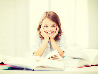 Image showing student girl studying at school