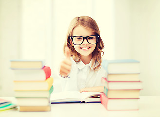 Image showing student girl studying at school