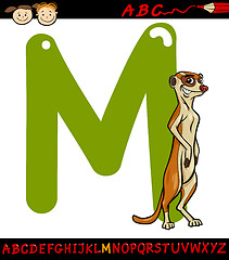 Image showing letter m for meerkat cartoon illustration