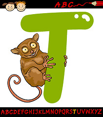 Image showing letter t for tarsier cartoon illustration