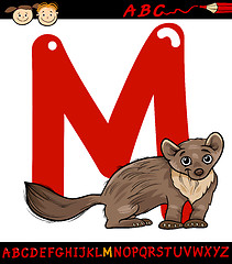 Image showing letter m for marten cartoon illustration