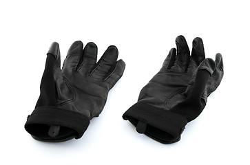 Image showing Black baseball batter gloves