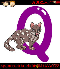 Image showing letter q for quoll cartoon illustration