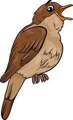 Image showing nightingale bird cartoon illustration