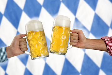 Image showing Cheers at the Oktoberfest