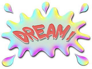 Image showing inspirational illustration series dream with splash