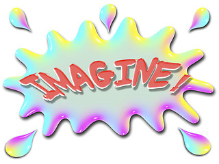 Image showing inspirational illustration series imagine with splash