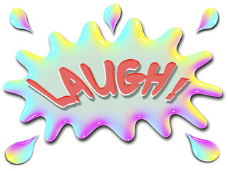 Image showing inspirational illustration series laugh with splash
