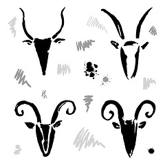 Image showing Goat 2015 set. New year Symbol.