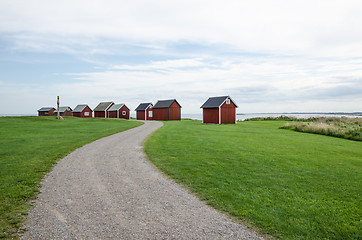 Image showing Fishermens traditional cabins