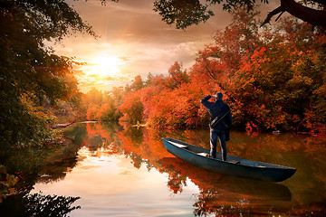 Image showing River in the autumn