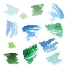 Image showing Watercolor background set.