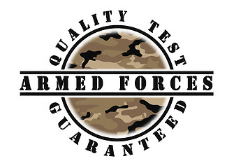 Image showing Quality test guaranteed stamp 