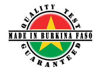 Image showing Quality test guaranteed stamp 