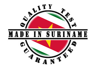 Image showing Quality test guaranteed stamp 