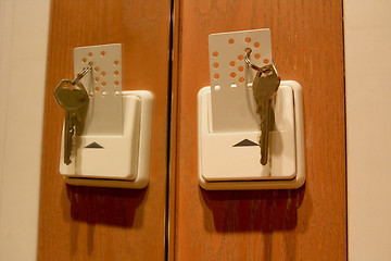 Image showing Hotel Room Key in Control of Electric System