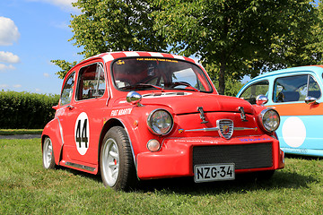 Image showing Red Fiat Abarth Rally Car