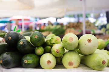 Image showing Vegetable market stall.