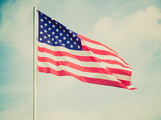 Image showing Retro look USA flag