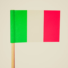 Image showing Retro look Italian flag