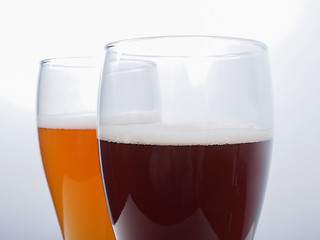 Image showing Two glasses of German beer