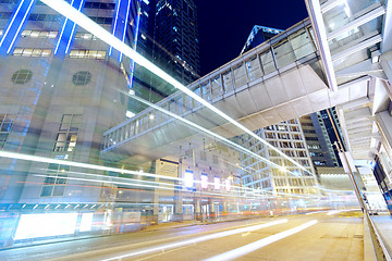 Image showing hong kong modern city High speed traffic