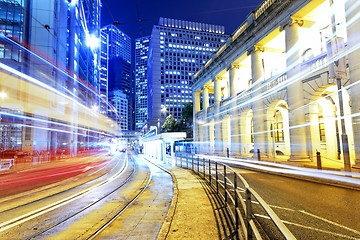 Image showing hong kong modern city High speed traffic