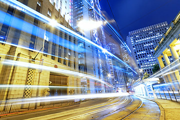 Image showing hong kong modern city High speed traffic