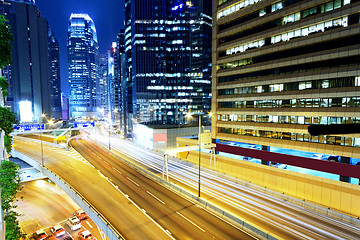 Image showing hong kong modern city High speed traffic