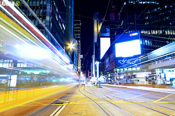 Image showing hong kong modern city High speed traffic