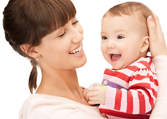 Image showing happy mother with baby