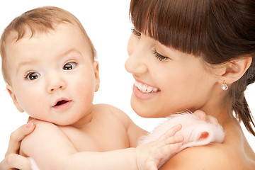 Image showing happy mother with baby