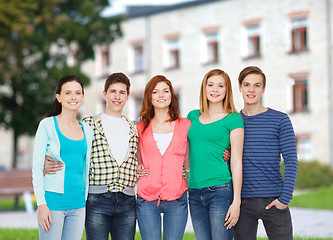 Image showing group of smiling students standing