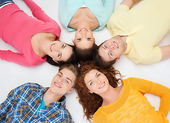 Image showing group of smiling teenagers