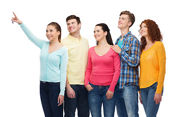 Image showing group of smiling teenagers