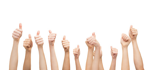 Image showing hands showing thumbs up