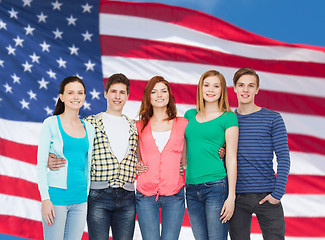 Image showing group of smiling students standing