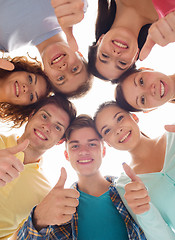 Image showing group of smiling teenagers