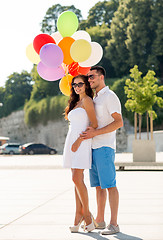 Image showing smiling couple in city